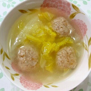 肉団子と白菜の生姜スープ